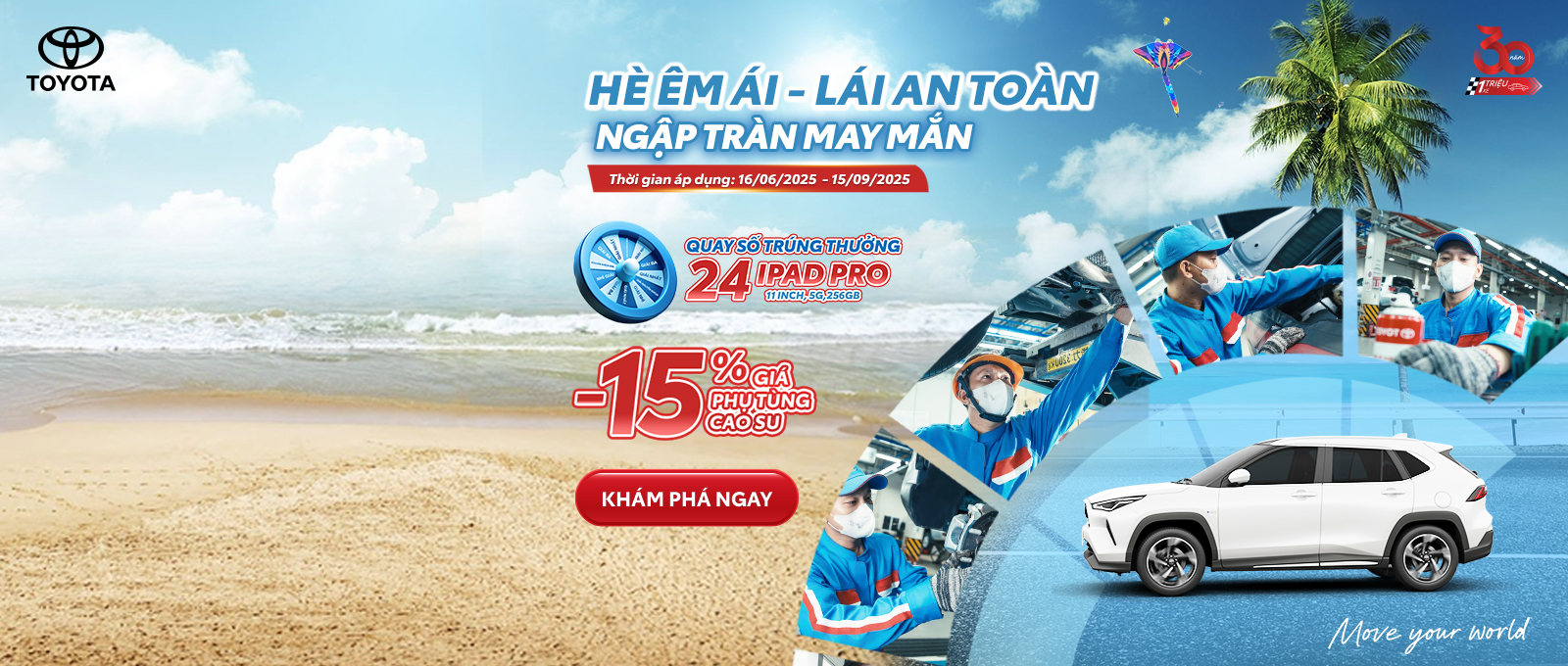 giảm 15% giá phụ tùng cao su